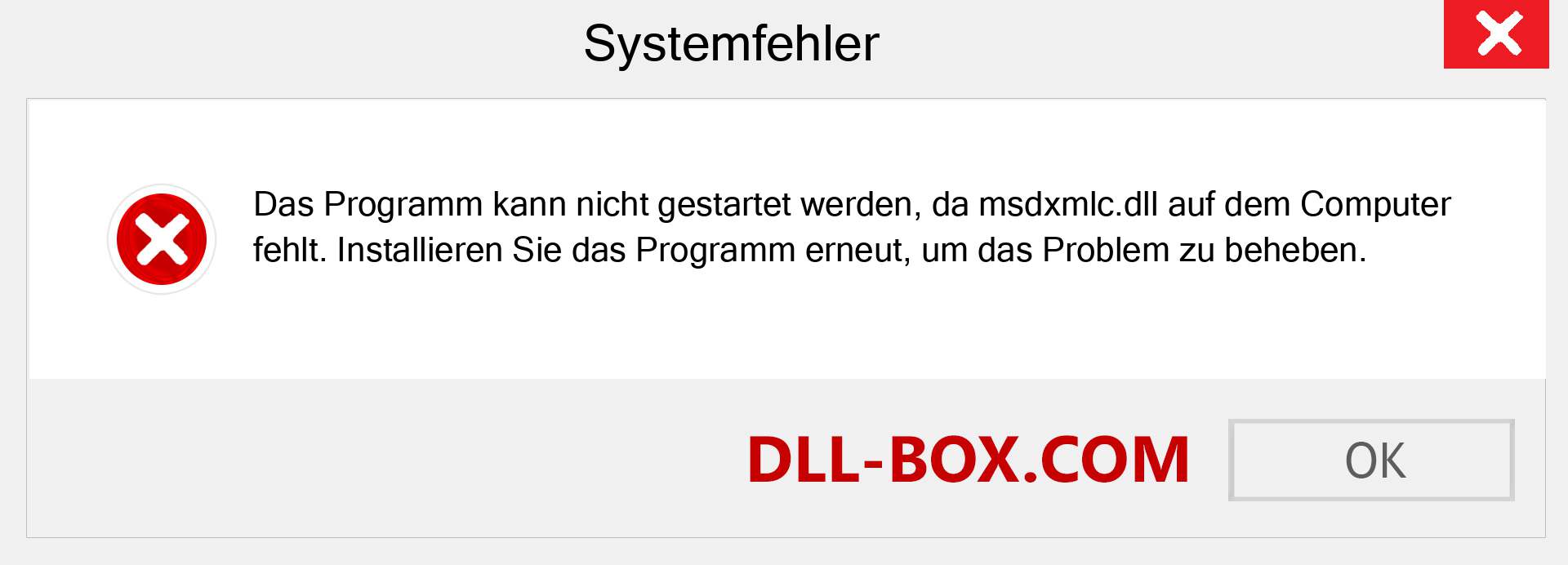 msdxmlc.dll-Datei fehlt?. Download für Windows 7, 8, 10 - Fix msdxmlc dll Missing Error unter Windows, Fotos, Bildern