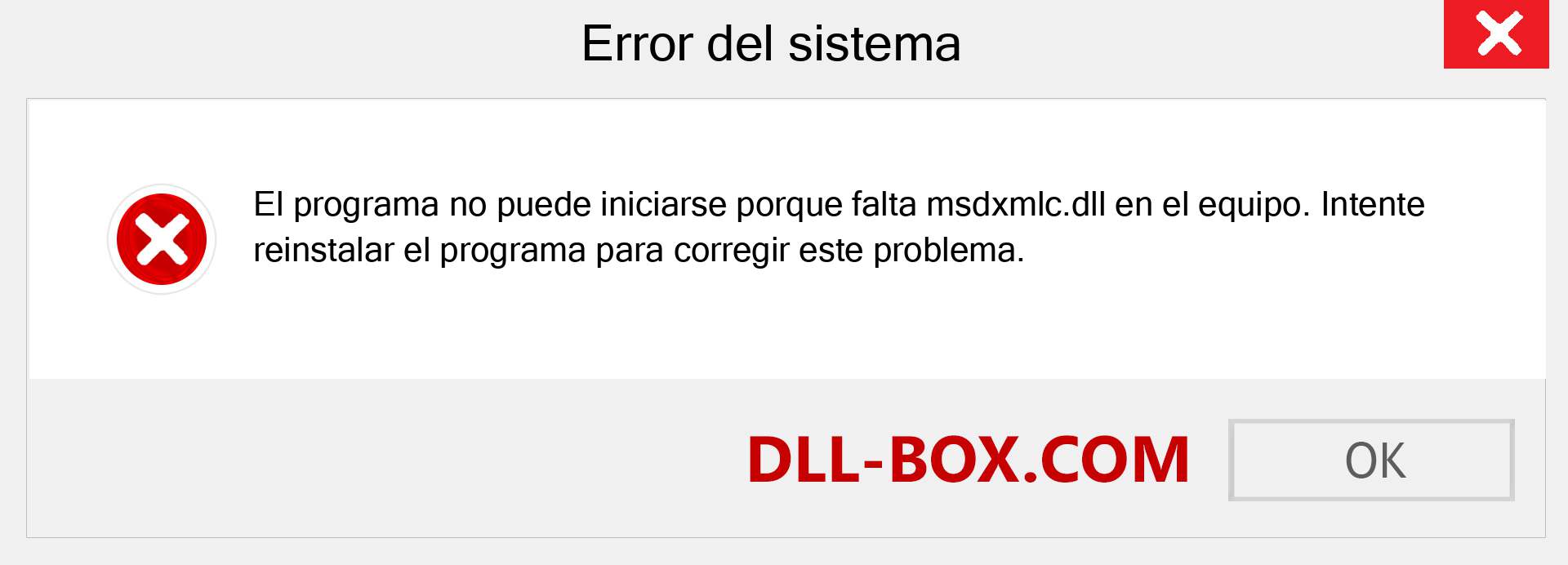 ¿Falta el archivo msdxmlc.dll ?. Descargar para Windows 7, 8, 10 - Corregir msdxmlc dll Missing Error en Windows, fotos, imágenes