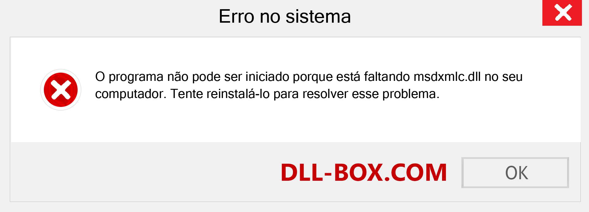 Arquivo msdxmlc.dll ausente ?. Download para Windows 7, 8, 10 - Correção de erro ausente msdxmlc dll no Windows, fotos, imagens